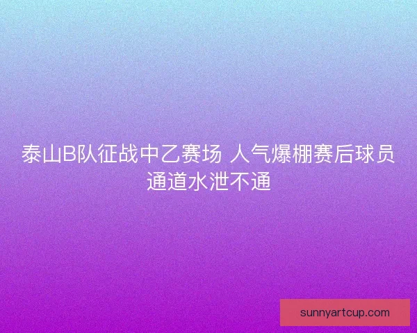 泰山B队征战中乙赛场 人气爆棚赛后球员通道水泄不通